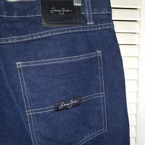 Vintage Sean John Jeans 34 Baggy Straight Skater Hip Hop 34X30 Hong Kong Hemmed - Picture 5 of 15